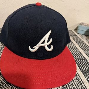 Atlanta Braves ATL MLB Game Authentic 59FIFTY Fitted Cap - 7 3/8 A/Axe Logo Hat
